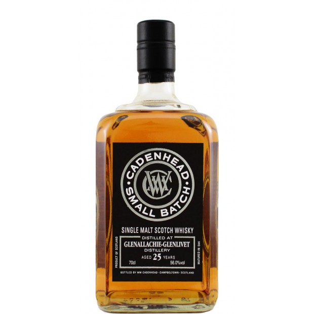 Glenallachie-Glenlivet 25 Year Old 1992 Bourbon Hogsheads Cadenhead's Small Batch Cask Strength Speyside Single Malt Scotch Whisky 70cl 56%