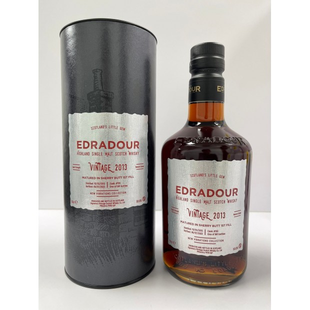 Edradour 10 Year Old Vintage 2013 Sherry Butt 1st Fill #155 New Vibrations Highland Single Malt Scotch Whisky 70cl 59.6%