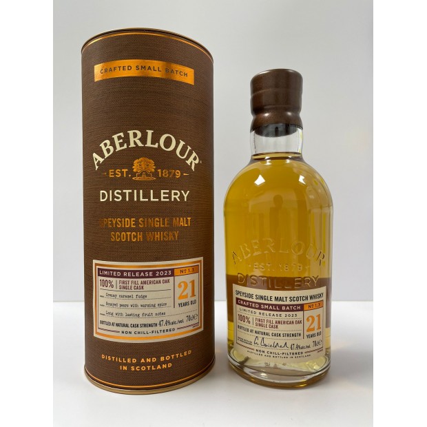 Aberlour 21 Year Old First Fill American Oak #1.3 LMDW Crafted Small Batch New Vibrations Speyside Single Malt Scotch Whisky 70cl 47.4%