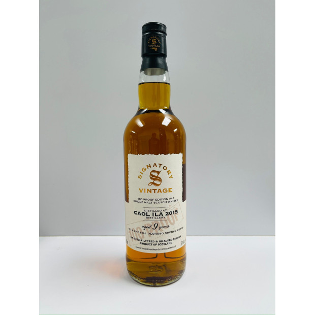 Caol Ila 9 Year Old 2015 1st & 2nd Fill Oloroso Sherry Butts Signatory Vintage 100 Proof Edition #42 Islay Single Malt Scotch Whisky 70cl 57.1%