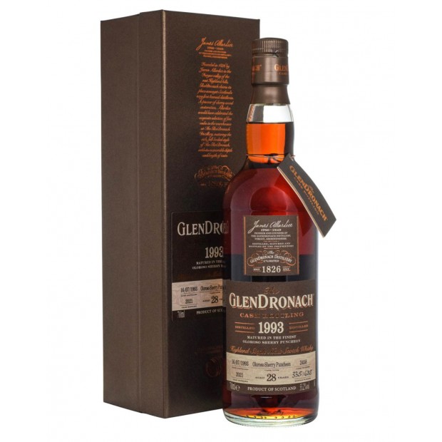 Glendronach 28 Year Old 1993 Oloroso Sherry Puncheon #2458 Batch 19 Highland Single Malt Scotch Whisky 70cl 55.2%