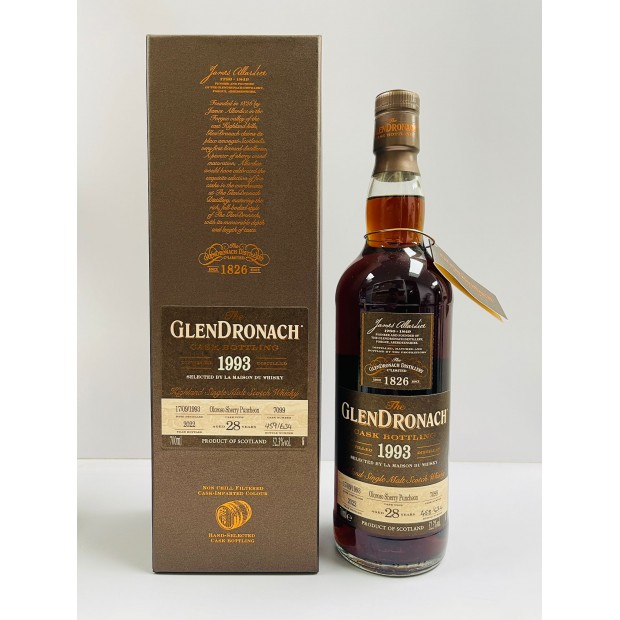 Glendronach 28 Year Old 1993 Oloroso Sherry Puncheon #7099 Selected By La Maison Du Whisky Highland Single Malt Scotch Whisky 70cl 52.3%