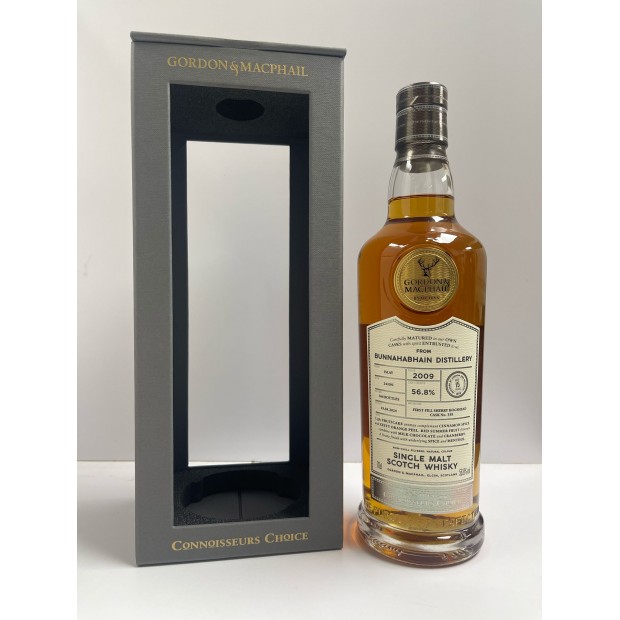 Bunnahabhain 15 Year Old 2009 First Fill Sherry Hogshead #339 Gordon & Macphail Cask Strength Connoisseurs Choice Islay Single Malt Scotch Whisky 70cl 56.8%