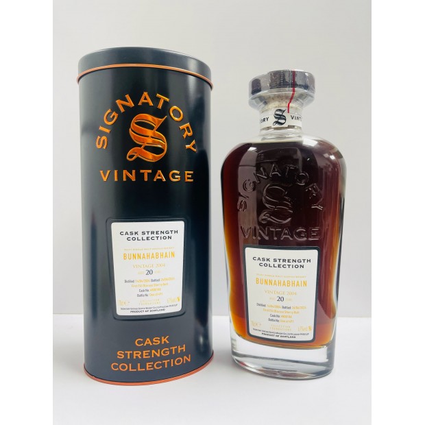 Bunnahabhain 20 Year Old 2004 First Fill Oloroso Sherry Butt #800188 Signatory Vintage Cask Strength Collection Foundations Islay Single Malt Scotch Whisky 70cl 61%