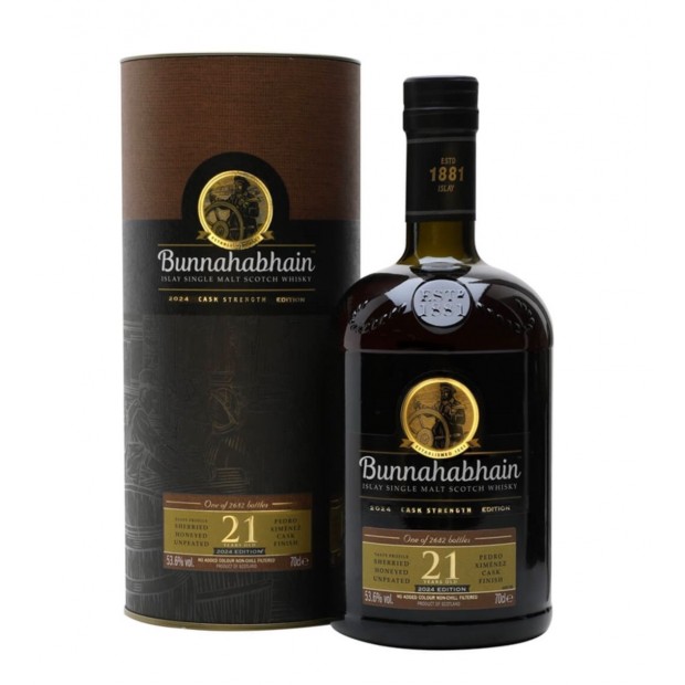 Bunnahabhain 21 Year Old Cask Strength 2024 Edition Islay Single Malt Scotch Whisky 70cl 53.6%