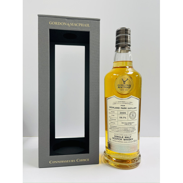Highland Park 20 Year Old 2005 First Fill Sherry Butt #2801 Gordon & Macphail Cask Strength Connoisseurs Choice Island Single Malt Scotch Whisky 70cl 59.7%