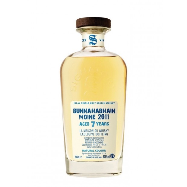 Bunnahabhain Moine 7 Year Old 2011 Hogsheads #704481 & #704482 Signatory Vintage Cask Strength Collection Islay Single Malt Scotch Whisky 70cl 60.3%