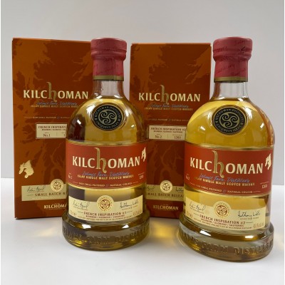 Kilchoman Small Batch Release French Inspiration #1 & 2 Islay Selection by LMDW Set