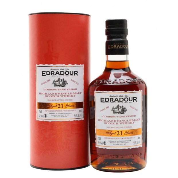 Edradour 21 Year Old 2000 Oloroso Cask Finish #3152 & #3157 Highland Single Malt Scotch Whisky 70cl 56.5%