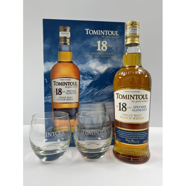 Tomintoul 18 Year Old Gift Set 70cl 40%