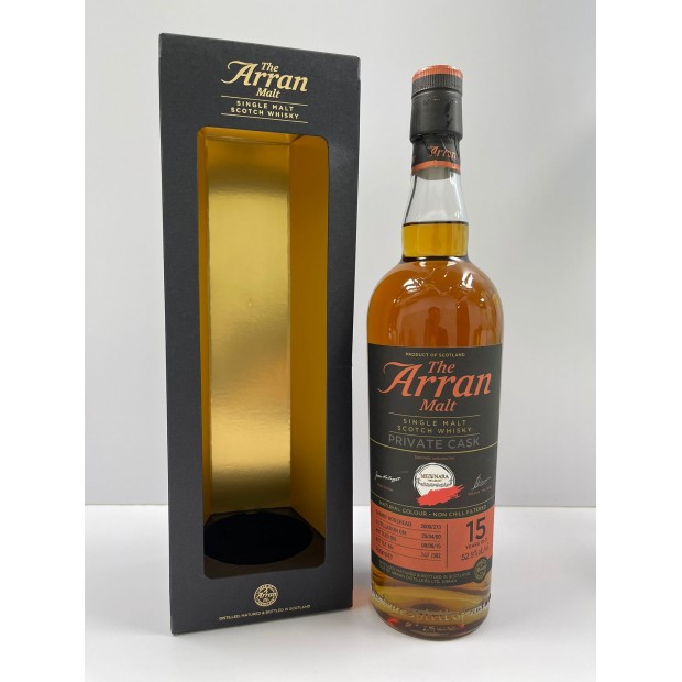 Arran 15 Year Old 2000 Sherry Hogshead #2000/273 Single Cask Mizunara Private Cask Island Single Malt Scotch Whisky 70cl 52.9%