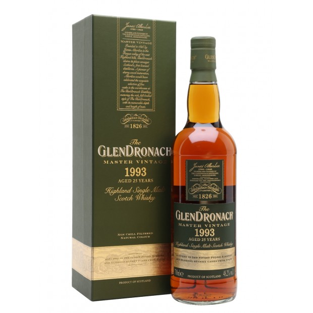 Glendronach 25 Year Old 1993 Master Vintage Highland Single Malt Scotch Whisky 70cl 48.2%