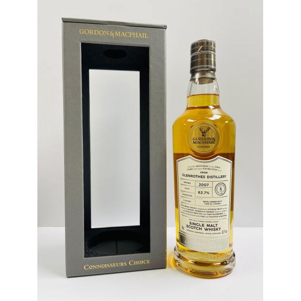 Glenrothes 16 Year Old 2007 Refill Sherry Butt #17602003 Gordon & Macphail Cask Strength Connoisseurs Choice Speyside Single Malt Scotch Whisky 70cl 62.7%