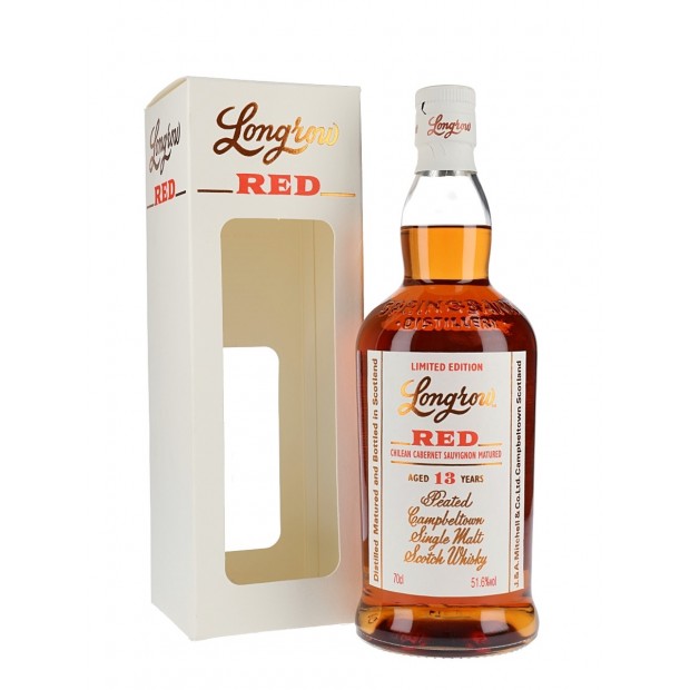 Longrow Red 13 Year Old Chilean Cabernet Sauvignon Matured Campbeltown Single Malt Scotch Whisky 70cl 51.6%