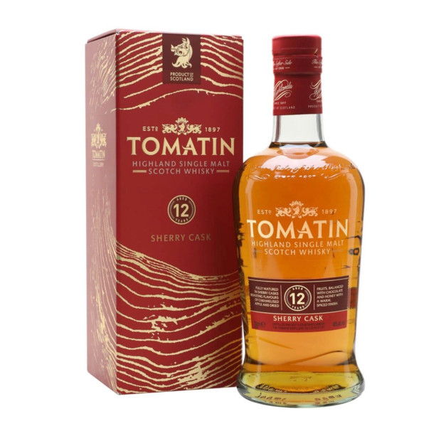 Tomatin 12 Year Old Sherry Cask Highland Single Malt Scotch Whisky 70cl 40%
