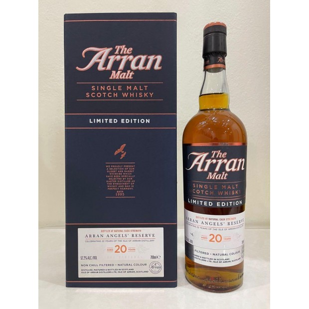 Arran 20 Year Old 1997 Angels’ Reserve Island Single Malt Scotch Whisky 70cl 52.2%