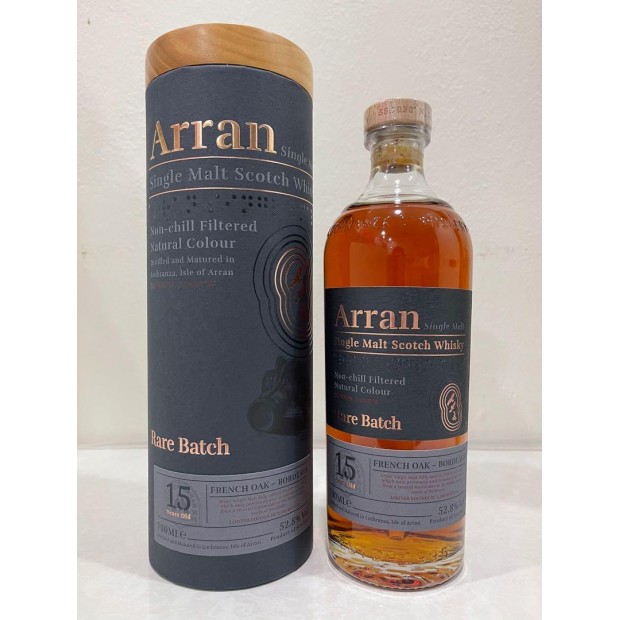 Arran 15 Year Old French Oak Bordeaux Rare Batch Island Single Malt Scotch Whisky 70cl 52.8%