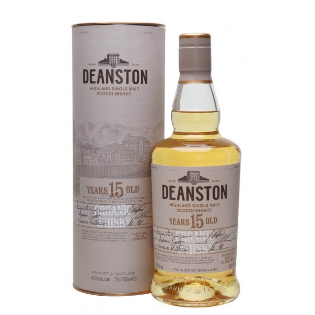Deanston 15 Year Old Organic Highland Single Malt Scotch Whisky 70cl 46.3%