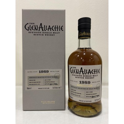GlenAllachie 31 Year Old 1989 Ruby Port Pipe #2909 Single Cask 70cl 53.2%
