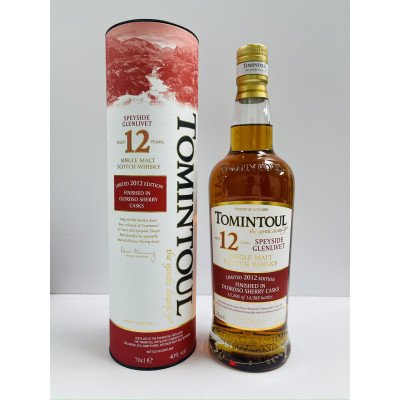 Tomintoul 12 Year Old 2012 Oloroso Sherry Cask Speyside Single Malt Scotch Whisky 70cl 40% Tomintoul 12 Year Old 2012 Oloroso Sherry Cask Speyside Single Malt Scotch Whisky 70cl 40%