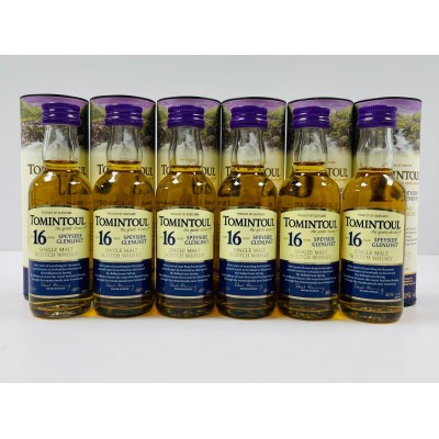 Tomintoul 16 Year Old 5cl 40% Miniature x 6 bottles