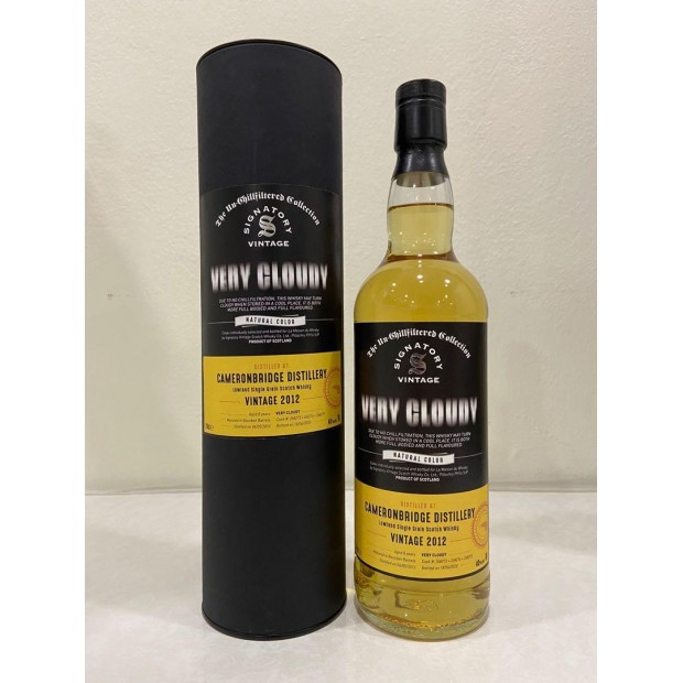 Cameronbridge 8 Year Old 2012 Very Cloudy Signatory Vintage The Un-Chillfiltered Collection 70cl 40%