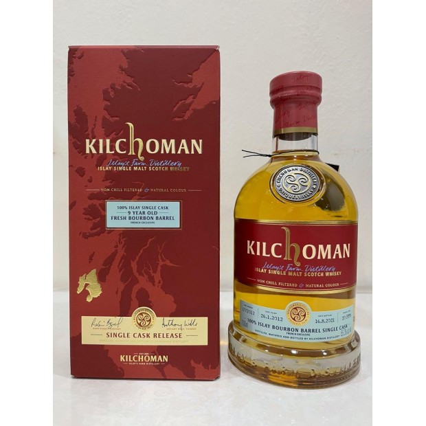 Kilchoman 9 Year Old 2012 100% Islay Bourbon Barrel Single Cask 70cl 55.3%