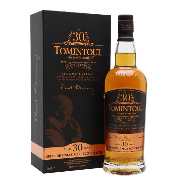 Tomintoul 30 Year Old Robert Fleming 30th Anniversary 2nd Edition Speyside Single Malt Scotch Whisky 70cl 51.1%